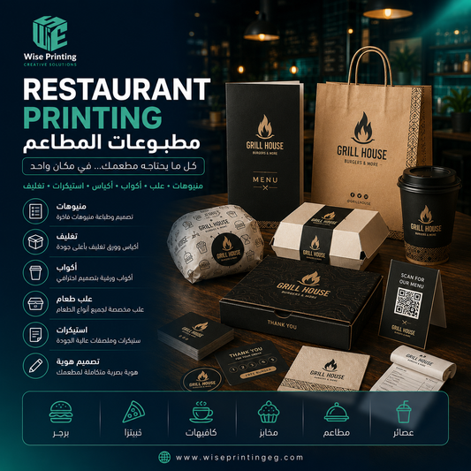 كل مطبوعات المطاعم والكافيهات في مكان واحد: دليل تجهيز الفرنشايز بالكامل